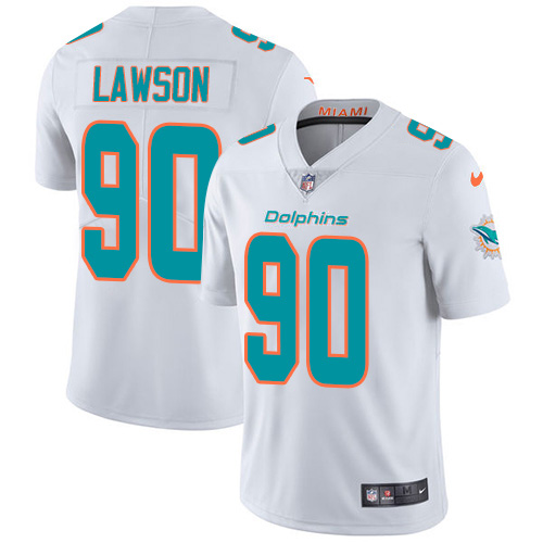 Miami Dolphins #90 Shaq Lawson White Men Stitched NFL Vapor Untouchable Limited Jersey->miami dolphins->NFL Jersey
